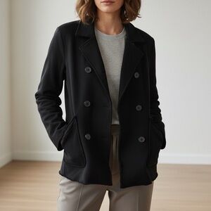 Frank & Eileen Belfast Sweatshirt Peacoat Triple Fleece Fall Black Small